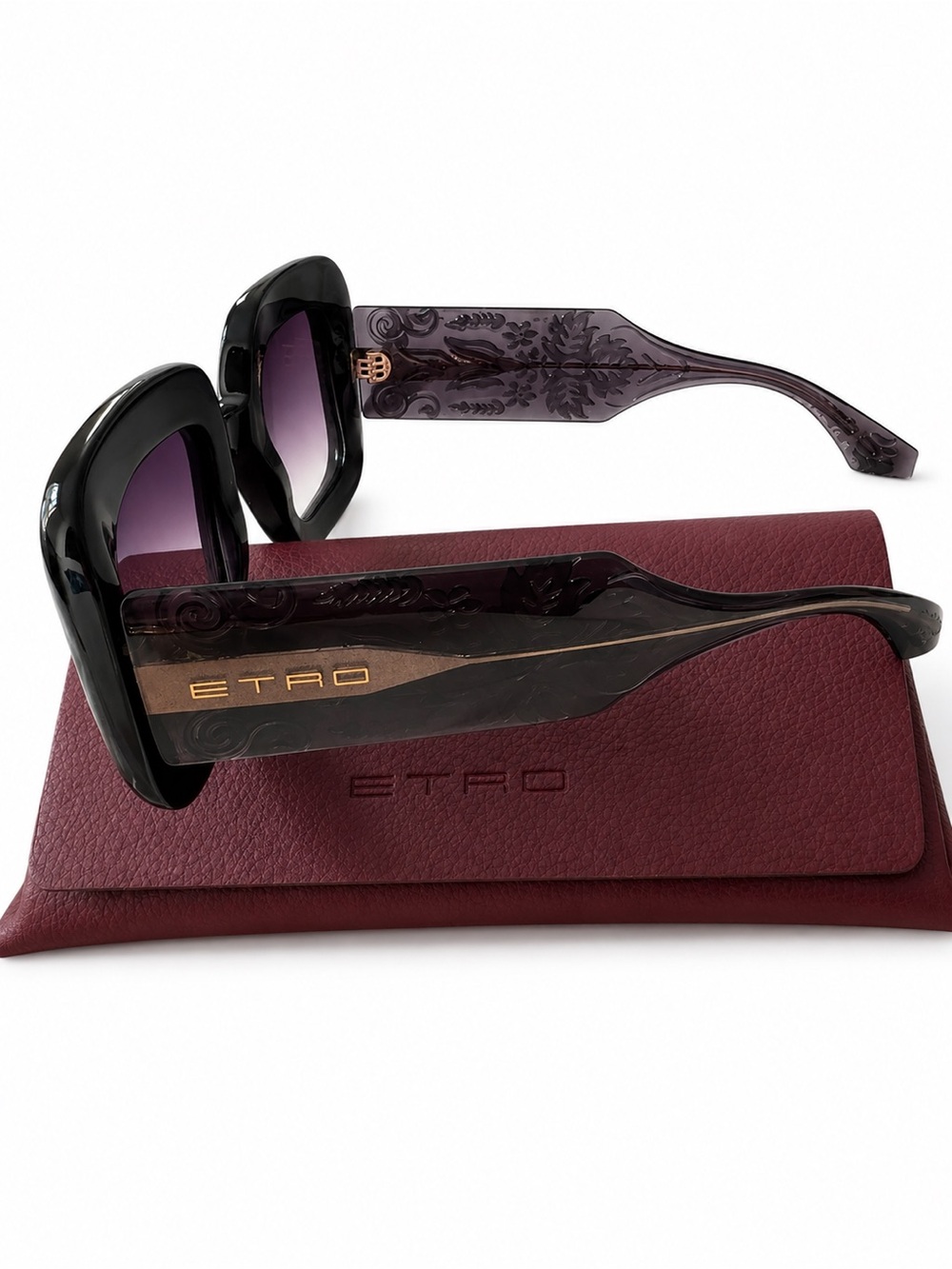 Etro Black Square Gradient Women's Sunglasses - Picture 7 of 13